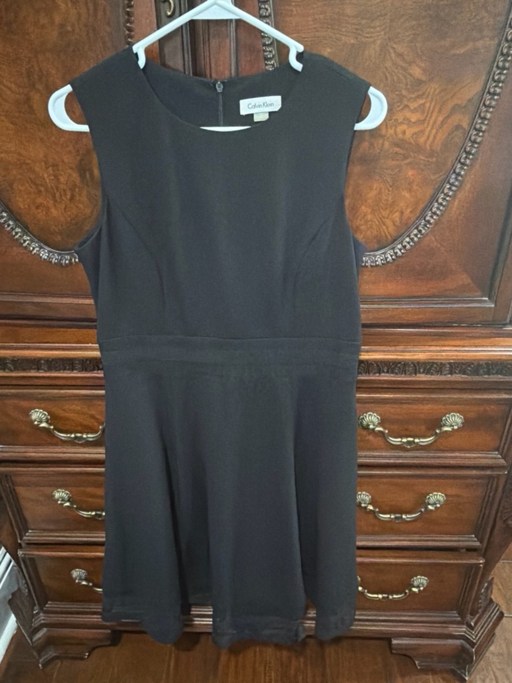 Calvin Klein Black Sleeveless A-Line Mini Dress